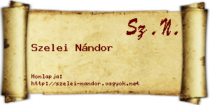 Szelei Nándor névjegykártya