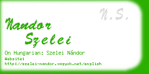 nandor szelei business card